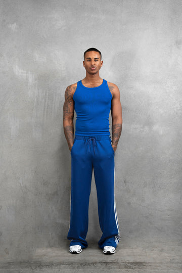 Cooper Contrast Stripe Pant - Cobalt