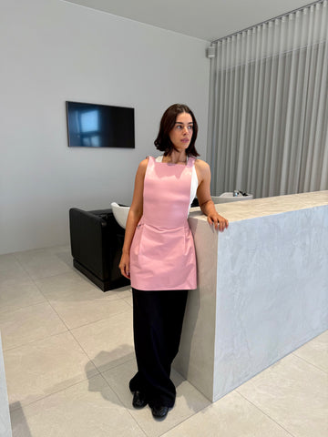 The Pinny Apron - Pink Leather