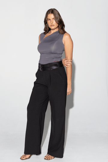 Ape the Label | Dixie Double Belt Pant - Black