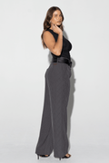 Ape the Label | Dixie Double Belt Pant - Pinstripe Stone