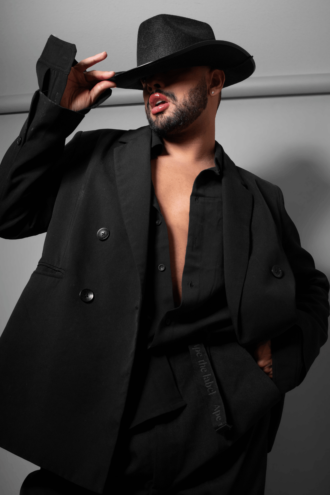 Ape the Label | Double Breasted Blazer - Black