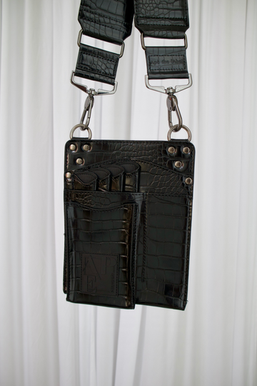 Scissor Pouch - Black Croc - Old Logo
