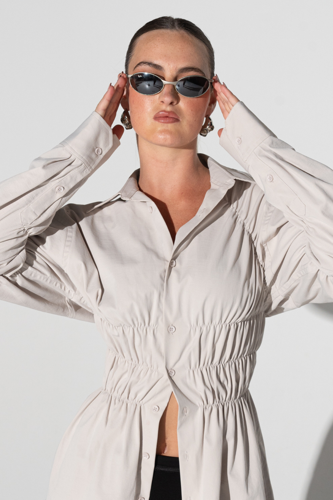 Bella Shirt - Light Grey