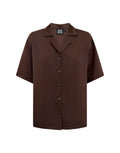 Ape The Label | Stella Satin Shirt - Choc