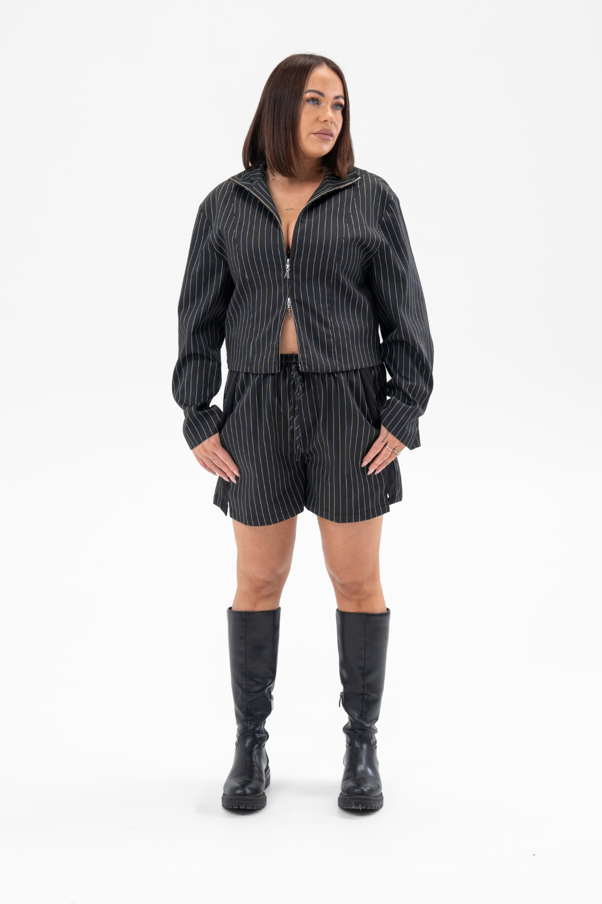 Ape The Label | Serena Pinstripe Short