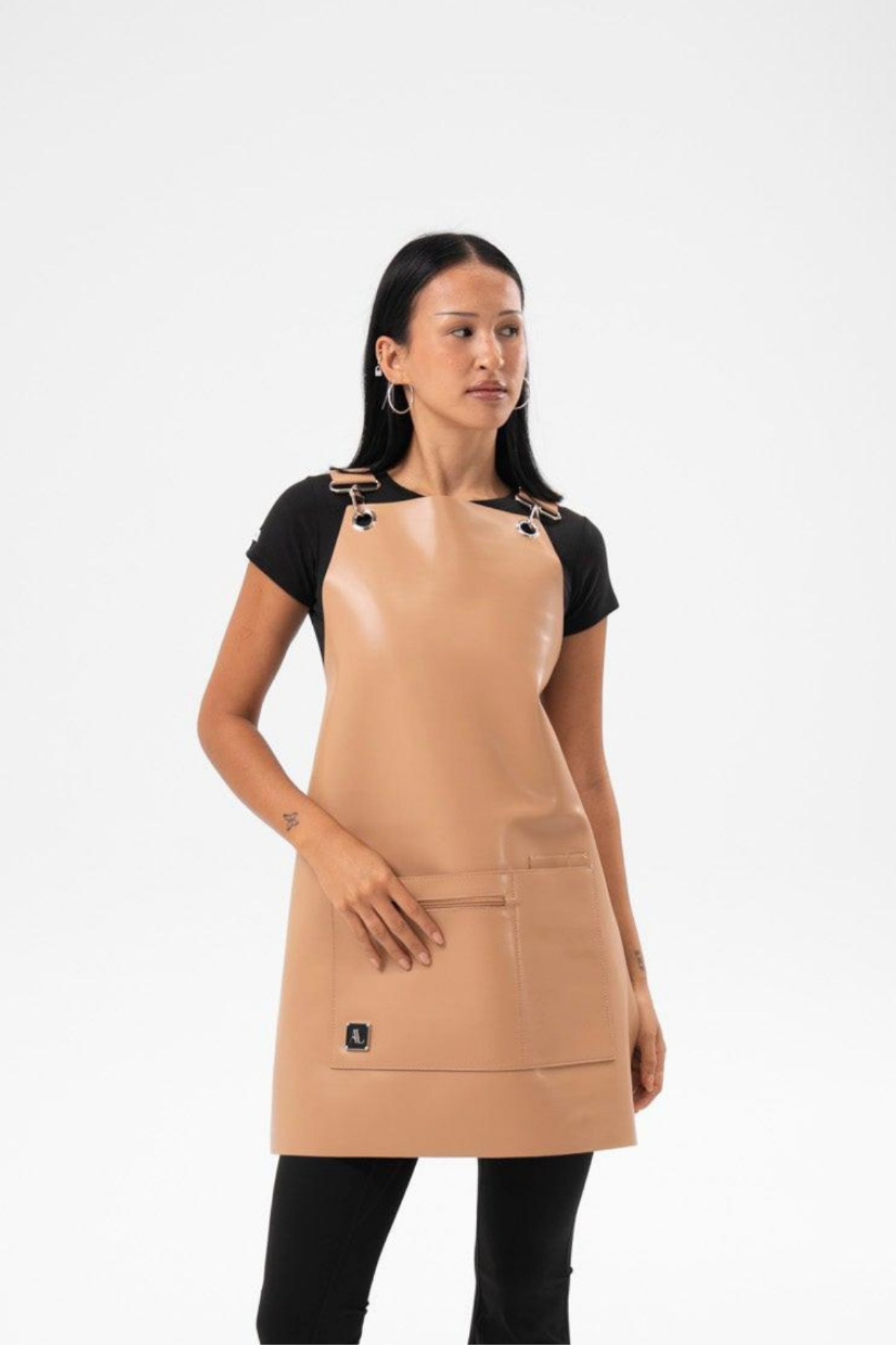 Tan leather apron