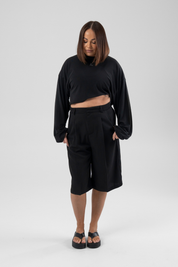 Ape the Label | Ava Long Sleeve Tee - Black