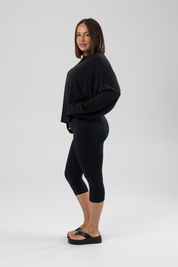 Ape the Label | Ava Long Sleeve Tee - Black