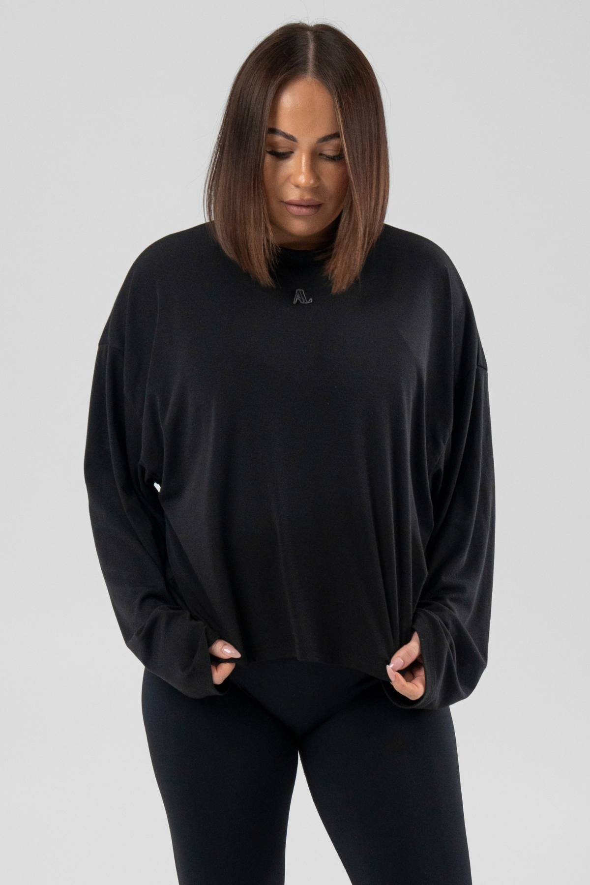 Ape the Label | Ava Long Sleeve Tee - Black