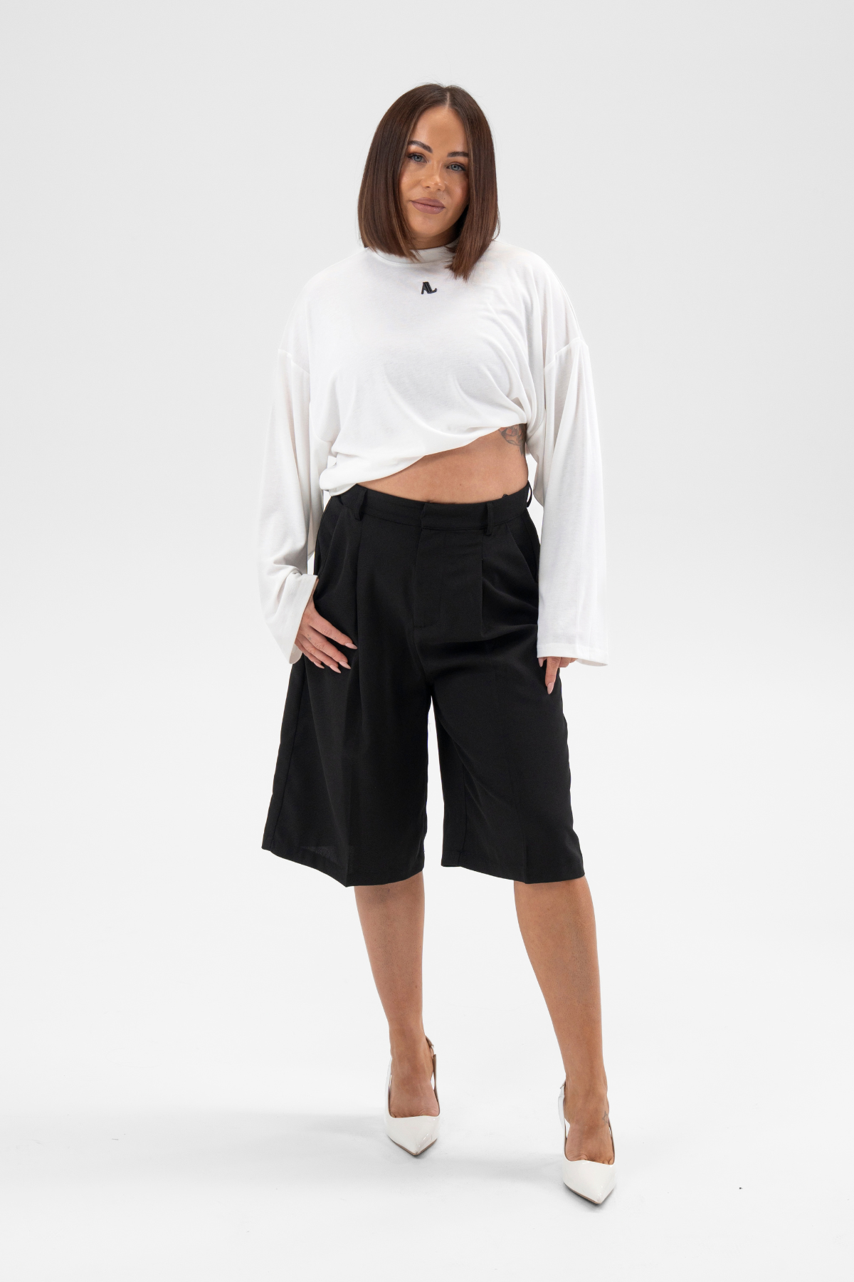 Ape the Label | Ava Long Sleeve Tee - White