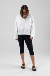 Ape the Label | Ava Long Sleeve Tee - White