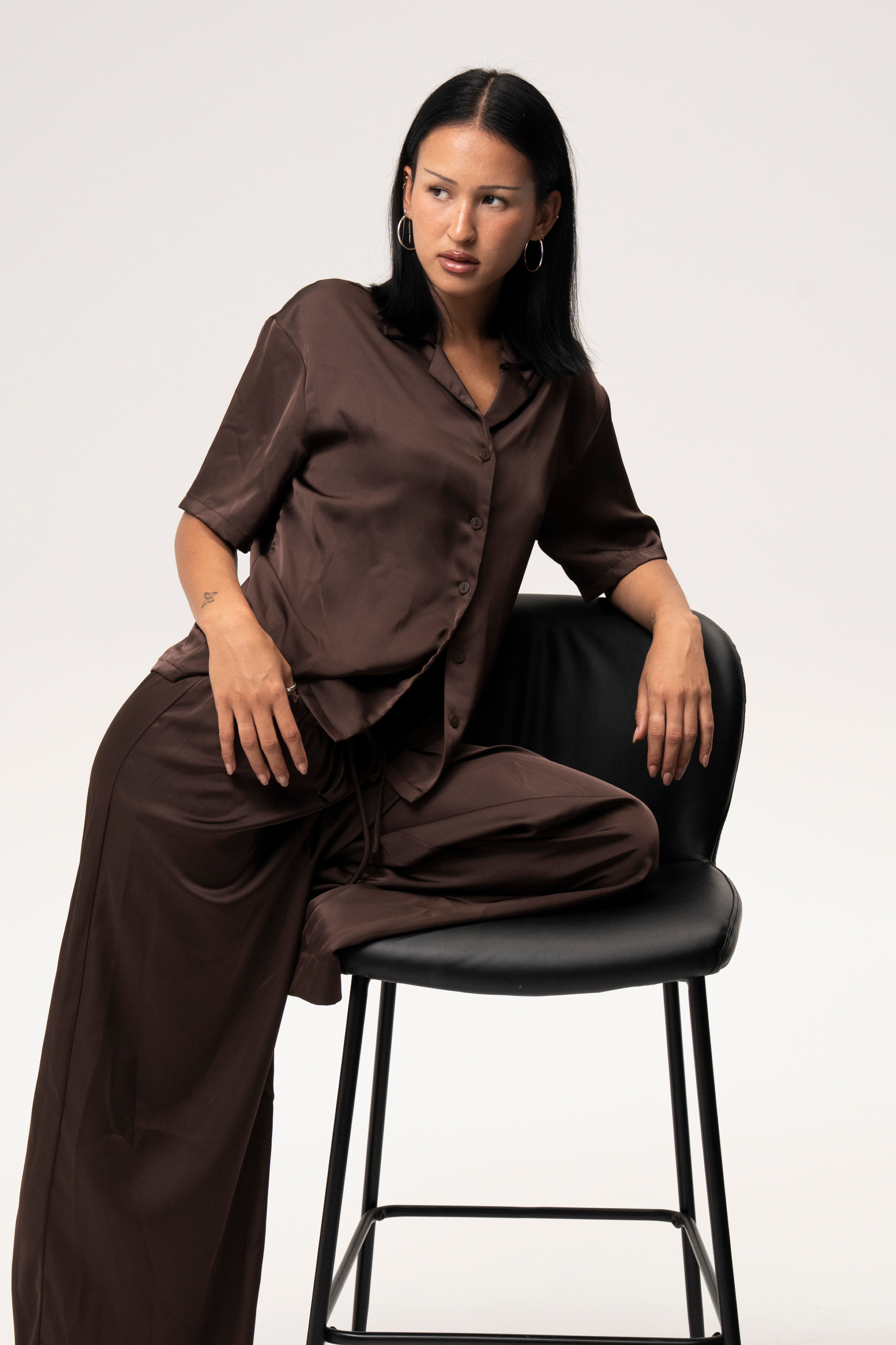 Ape the Label | STELLA_SATIN_SET_CHOCOLATE