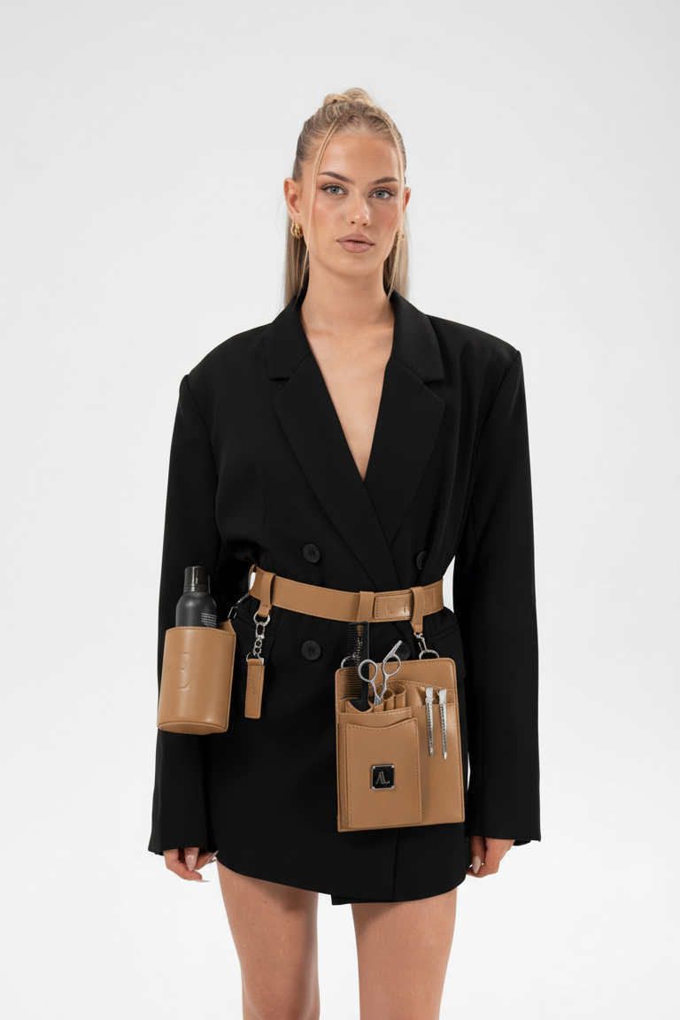 Ape the Label | Tan Scissor pouch belt 