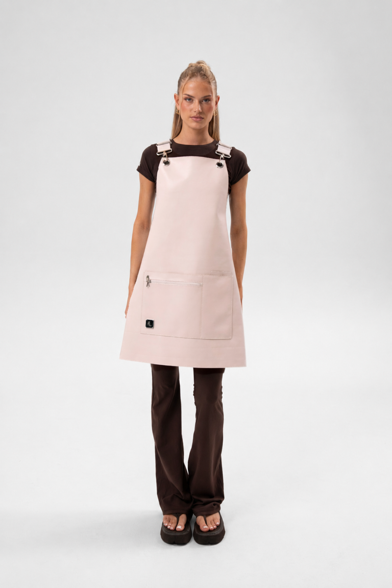 Ape the Label | Vegan Leather Apron - Porcelain Pink 
