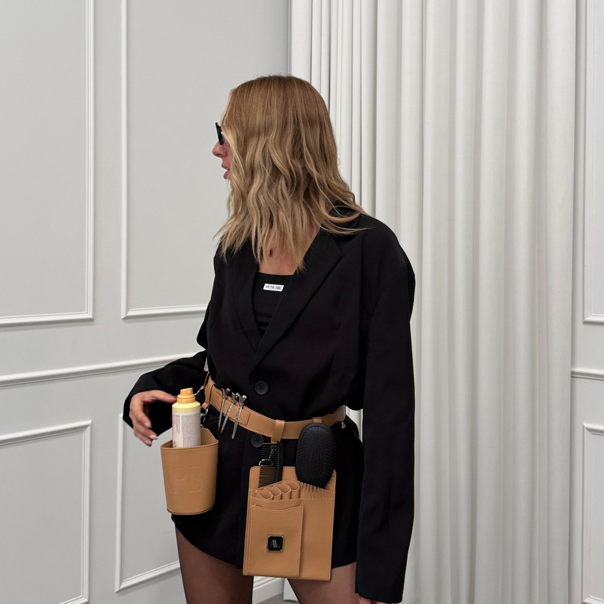 The Scissor Pouch Belt - Tan