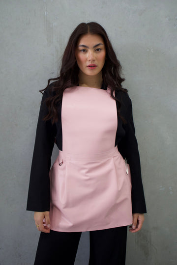 The Pinny Apron - Pink Leather