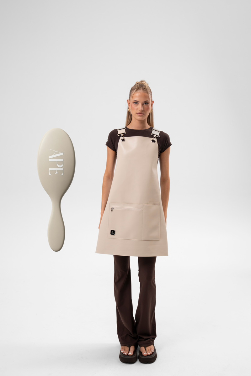 Limited Edition Brush & Apron Set Bundle  - Taupe.