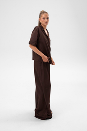 STELLA SATIN SET CHOCOLATE