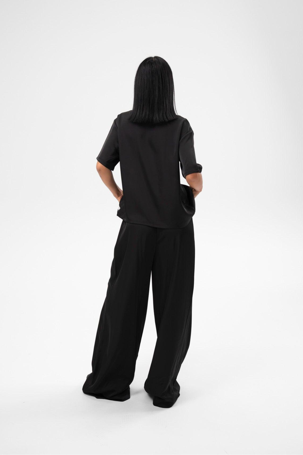 Stella satin pant black 