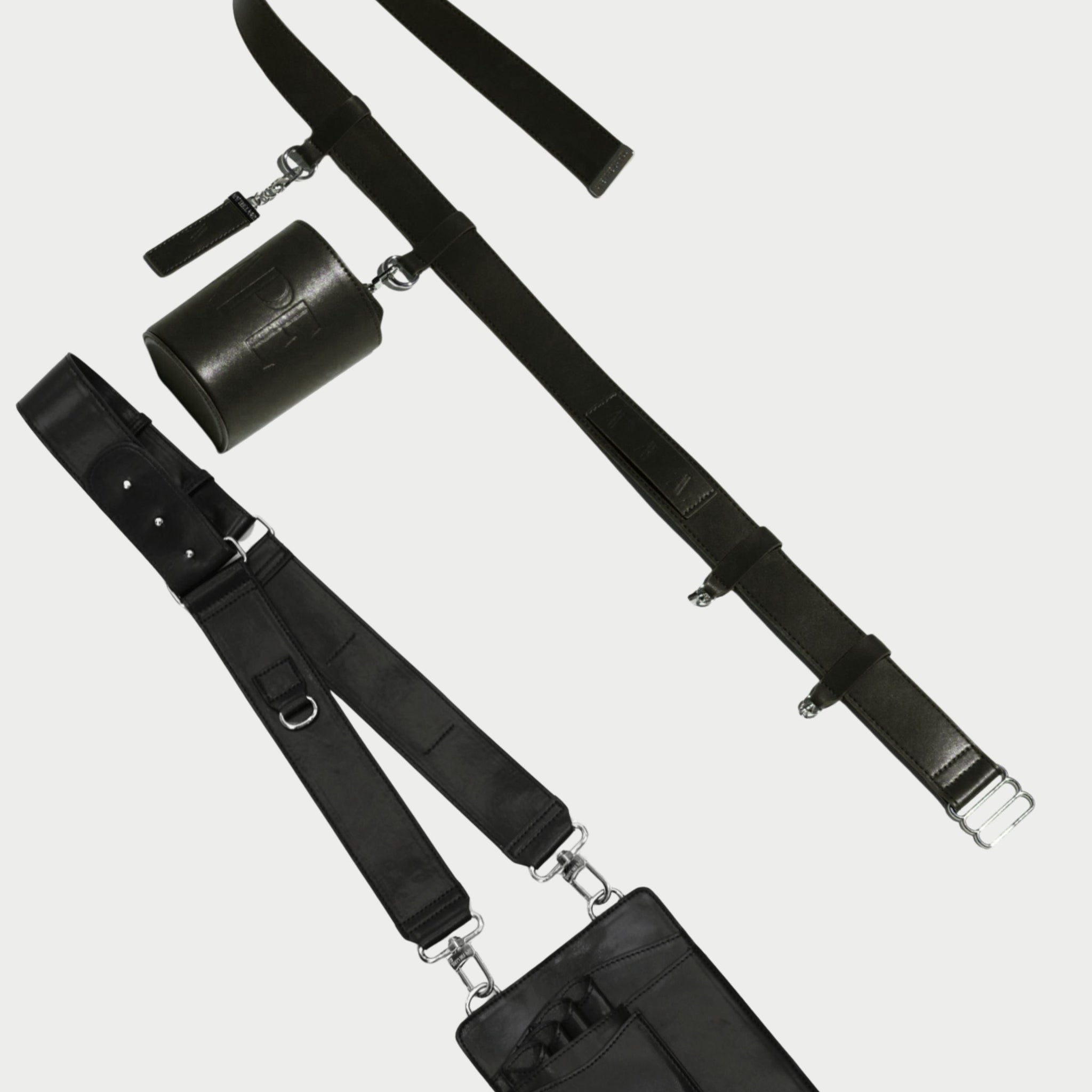 Ape The Label | The Dual Strap Scissor Pouch Set - Black