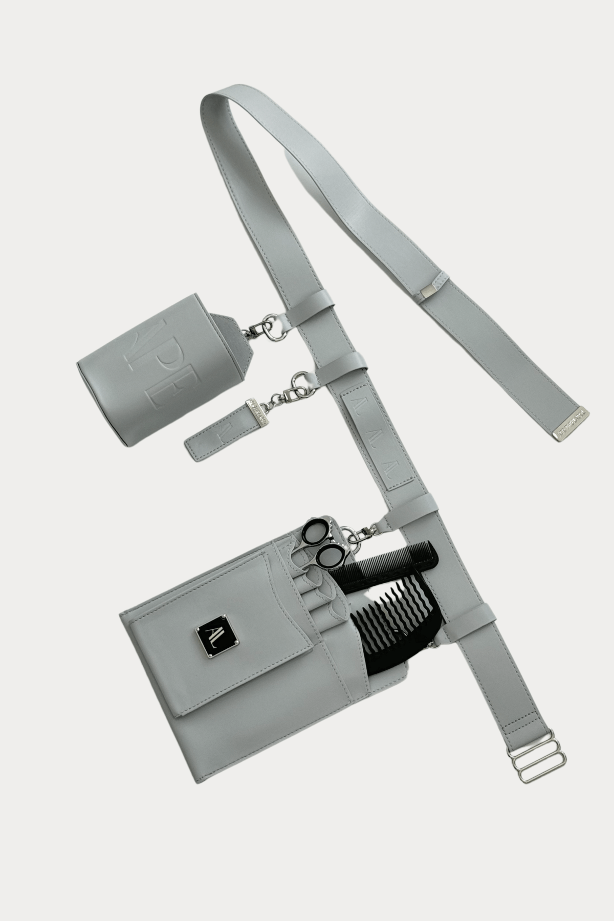 The Scissor Pouch Belt  - Silver
