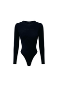 Ape the Label | Long Sleeve Crew Neck Bodysuit - Black