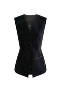 Ape the Label | Mia Tailored Waistcoat - Pinstripe